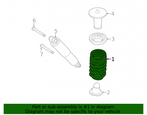 Rear left spring for Ford Transit Connect MK2 13-18