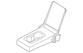 Lincoln MKC 15 rear seat armrest - beige leather, broken mount, rusty bracket, needs cleaning