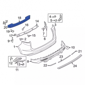 Lincoln MKX 16 Rear Bumper Reinforcement - Rusty