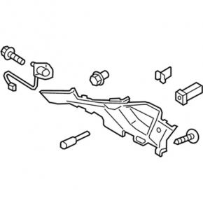 Rear pillar trim left Ford Edge 15 - gray, scratch, trim missing