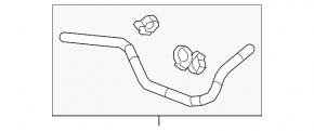 Lexus RX450h cooling system hose 16-22 from the radiator