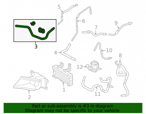 Lexus RX450h cooling system hose 16-22 from the radiator