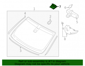 Lincoln Nautilus 19-23 Lane Monitoring Camera on the Windshield