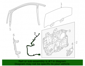 Front Right Door Wiring Ford Mustang Mach-E 21-23
