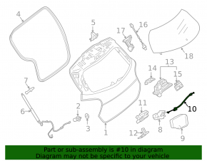 Mercedes GLA 16-20 Trunk Door Lock Cable