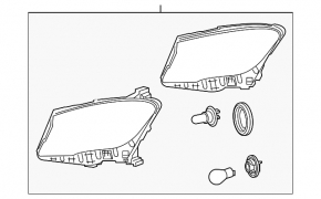Headlight front left bare Mercedes GLA 15-17 halogen