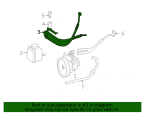 High pressure hose power steering Mercedes X164 GL450 GL500 GL550
