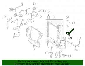 Cooling pipe lower Mercedes X164 GL ML 450 500 550