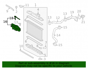 Expansion tank cooling Toyota Avalon 13-18