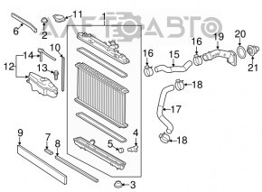 Expansion tank cooling Toyota Avalon 13-18