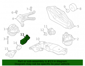Automatic transmission cushion bracket BMW X7 G07 19-20 N63 upper
