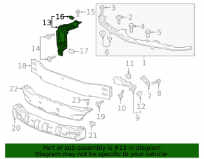 Chevrolet Malibu 16-23 Hood Lock Plate