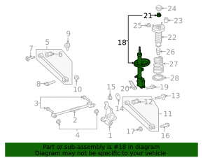 Rear left shock absorber for Toyota Venza 09-15 AWD