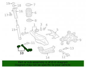 Upper rear right control arm for Lexus NX 22-25 US built