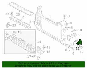 Front subframe bracket, front left, Audi E-Tron 19-23