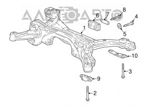 Rear subframe burr front right Honda CRV 23-