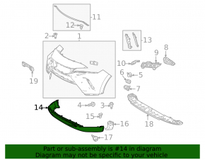 Toyota Venza Front Bumper Lip 21- OEM