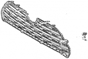 Radiator grill Toyota Rav4 19-22 without parking sensors and camera