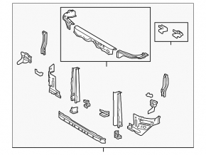 Toyota Tundra 14-21 radiator panel TV