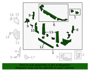 Toyota Tundra 14-21 radiator panel TV