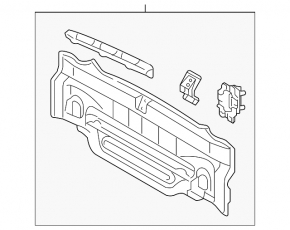 Rear panel Toyota Camry v50 12-14 usa graphite