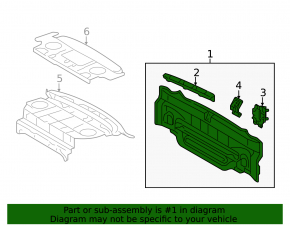 Rear panel Toyota Camry v50 12-14 usa graphite
