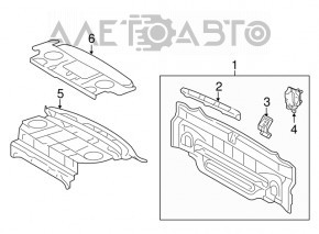 Rear panel Toyota Camry v50 12-14 usa graphite