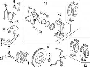 Front left ABS sensor for Hyundai Ioniq 5 22-24 AWD for parking