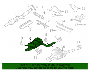 VW Jetta 11-13 USA 2.5" Exhaust Line Center