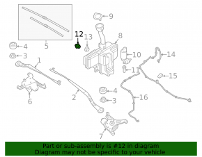 BMW i3 14-21 Washer Fluid Level Sensor with Seal