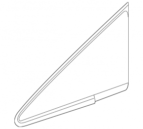 Window blind glass front right Toyota Prius 30 10-15