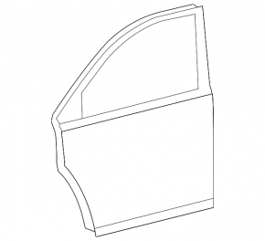 Bare front right door for Toyota Highlander 2008-2013