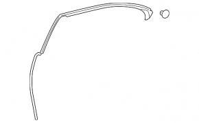 Upper rear left door seal for Lexus LS460 LS600h 07-17 long