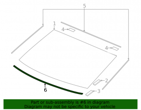 Honda Civic 12-15 rear window molding lower