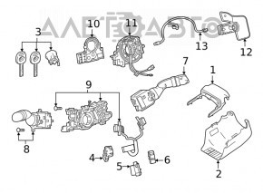 Left steering column switch Toyota Rav4 19- without fog lights