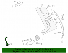 Toyota Rav4 13-18 trunk lid closing button