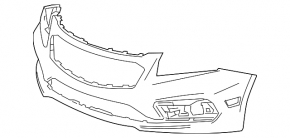 Front bumper bare Chevrolet Cruze 15-16 rest