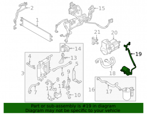 Kia EV6 22-24 AWD air conditioning compressor-heater hose