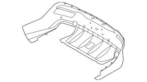 Mercedes GLE 53/63 21-23 rear bumper lip for parking sensors, for towbar, AMG pack