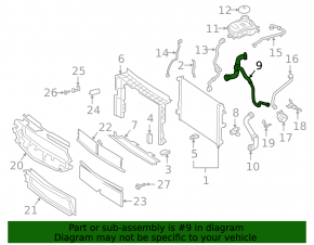 Right cooling pipe for Mercedes X247 GLB 20-26 M260
