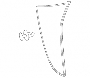 Right tailgate spoiler for Mercedes X247 GLB 20-26
