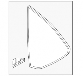 Rear left solid glass window Mazda CX-5 17-24