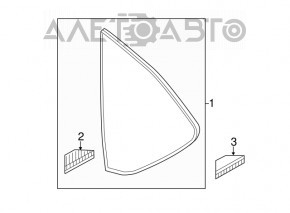 Mazda CX-5 17-25 tinted rear left window, seal peeling off