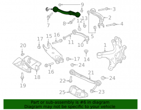 Upper rear right transverse control arm for Land Rover Range Rover 22-25