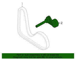 VW Tiguan 09-18 drive belt tensioner pulley