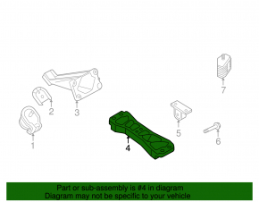 Rear Engine Mount Bracket Infiniti G35 4d 06-09 Manual