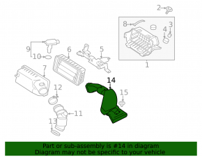 Air intake Mitsubishi Outlander Sport ASX 16-25 rest 2.0 2.4
