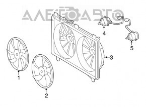 Right Cooling Fan Impeller for Lexus LS460 LS600h 07-17 7 Blades