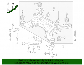 Right rear subframe bracket for Volvo XC60 18-19