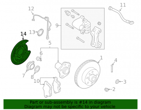 Rear Right Brake Disc Cover Nissan 350z for R17